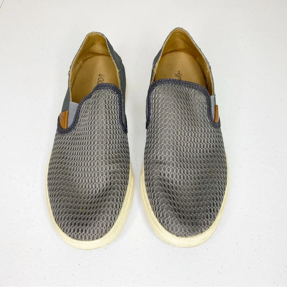 OluKai Pehuea Slip On Sneaker in Pavement Gray Size 7 - Picture 2 of 11
